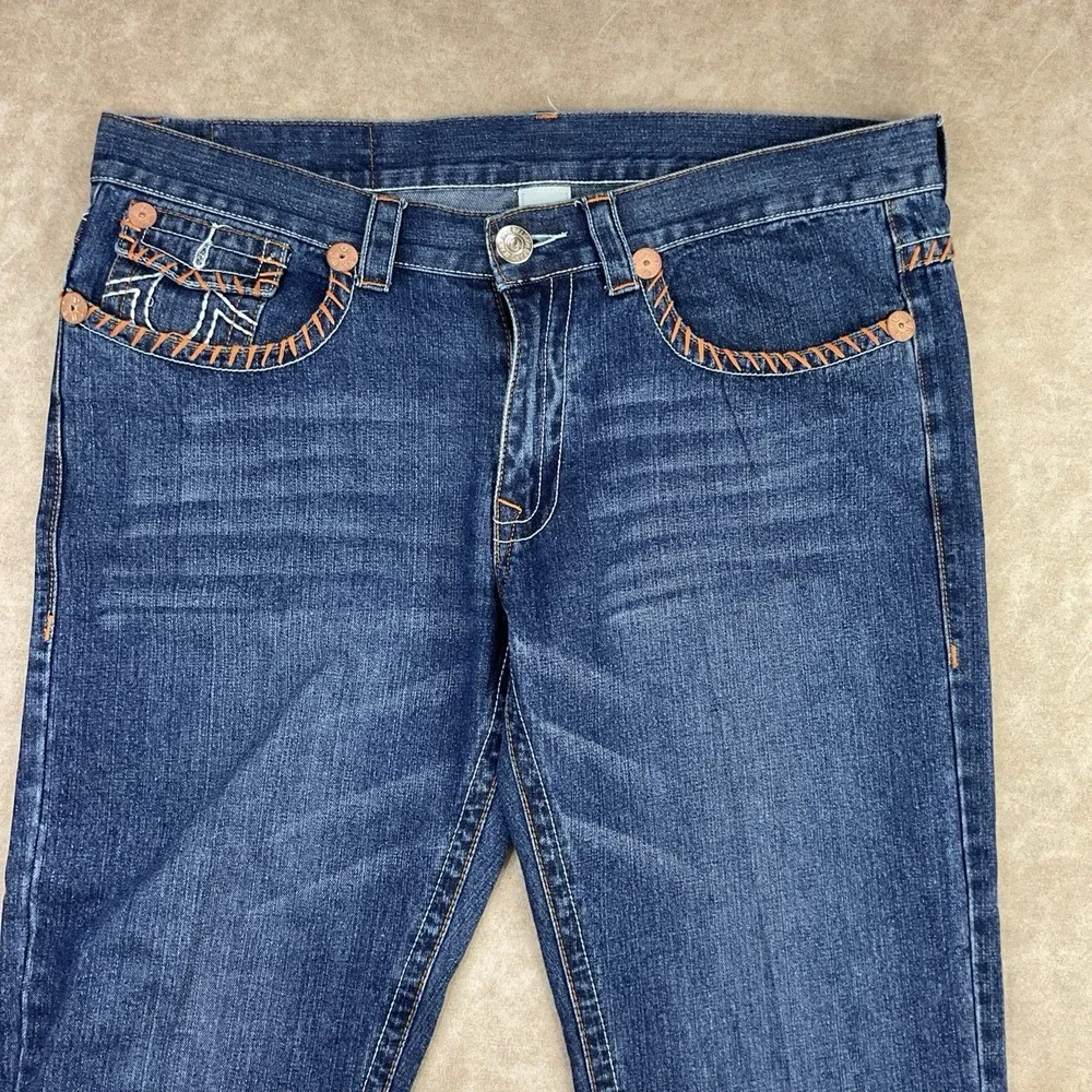 Vintage True Religion Jeans Men Sz 40x34 USA‎ Johny Super T Row Big Flap Pockets